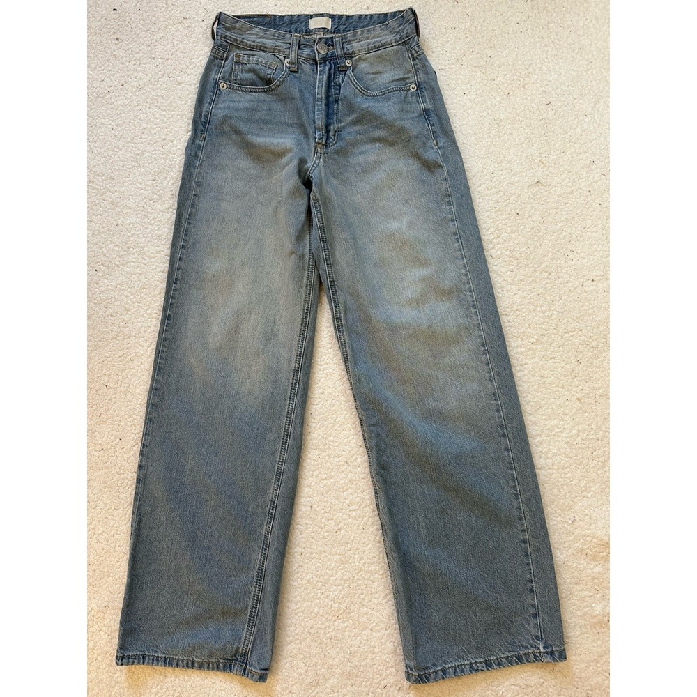 Simple Society Flare Comfort Stretch blue Jeans Women 00/23 Light Wash whiskered